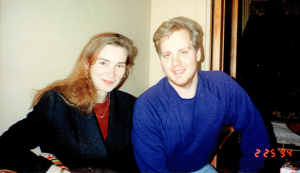 Oksana Kikhtenko (ACTR) & Bryce Rich (IREX) in Novosibirsk, 1994